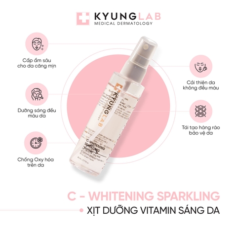 Xịt dưỡng vitamin sáng da KyungLab C–Whitening Sparkling 80ml