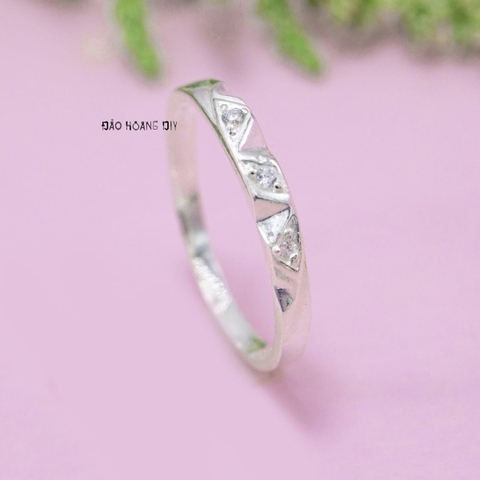 Nhẫn Bạc Cặp Đôi Nam Nữ Đính Đá