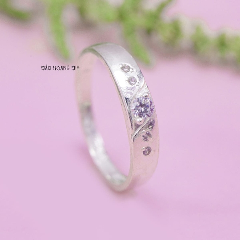 Nhẫn Bạc Cặp Đôi Nam Nữ Đính Đá N2408290001