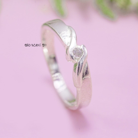 Nhẫn Bạc Cặp Đôi Nam Nữ Đính Đá