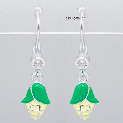 Khuyên Tai Bạc Cho Bé S925 Hình Bắp Ngô Vàng Ươm Xinh Xắn H2410240019