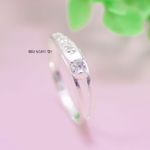 Nhẫn Bạc Cặp Đôi Nam Nữ Đính Đá