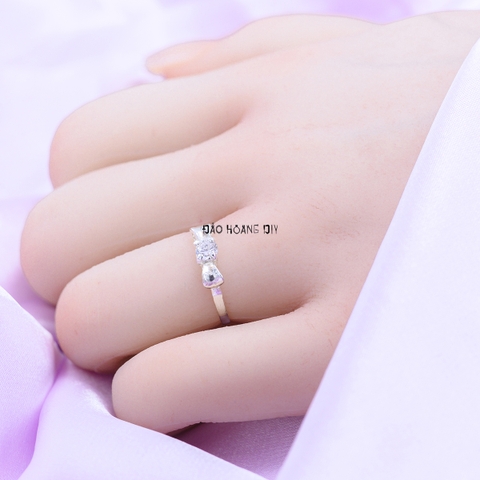 Nhẫn Bạc Trẻ Em Gắn Đá Màu Trắng N2409040068