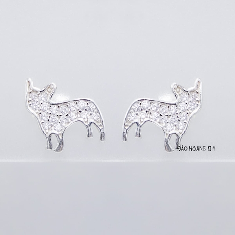 Bông Tai Bạc Cho Bé S925 Kiểu Nụ Hình Mèo Miu Dễ Thương H2410220046