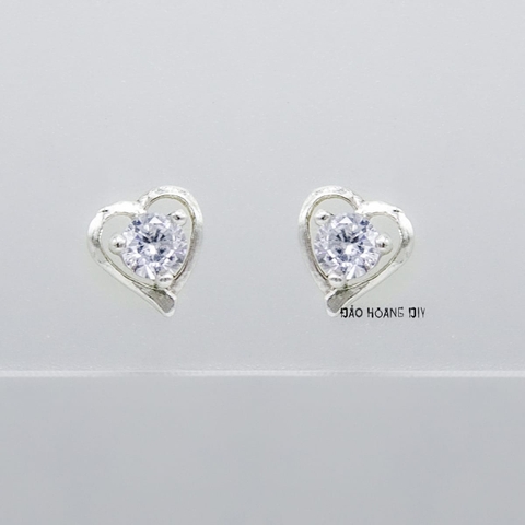 Bông Tai Bạc Nữ S925 Kiểu Đính Đá Nhỏ Xinh Nhiều Style H2410220068