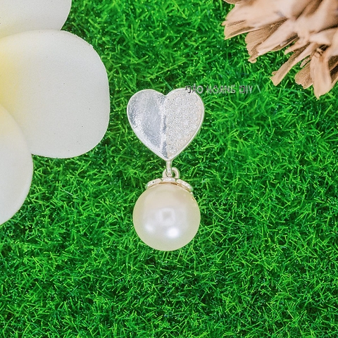 Mặt Dây Chuyền Bạc Nữ Trái Tim Ngọc Trai Tinh Tế Thu Hút M2412170111