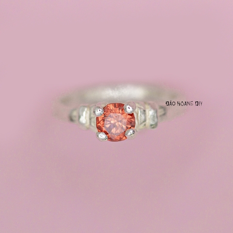 Nhẫn Bạc Trẻ Em Gắn Đá Màu Cam N2409040061
