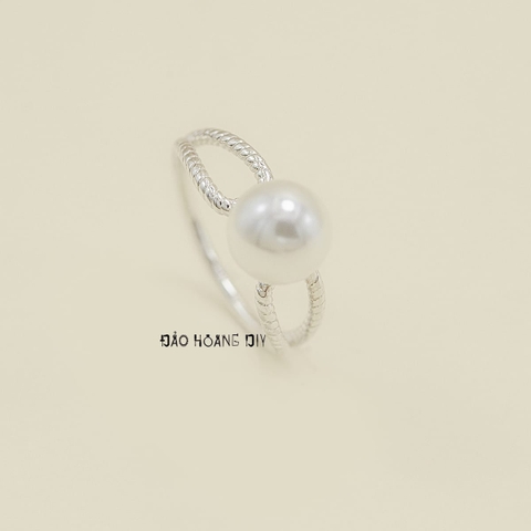 Nhẫn Bạc Nữ Ngọc Trai 8 Ly Đơn Giản Tinh Tế Trẻ Trung N2412110015