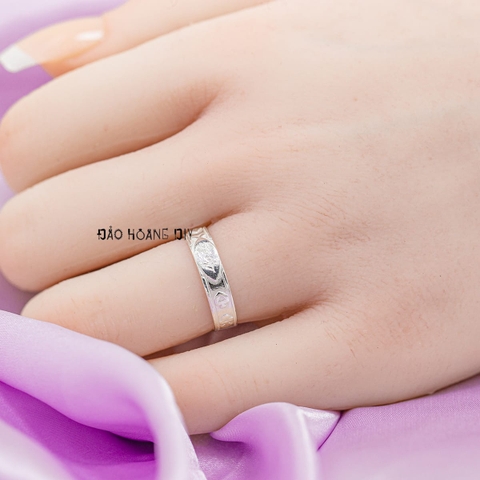 Nhẫn Bạc Cặp Đôi Nam Nữ Hình Con Cá Chữ Love N2408300035
