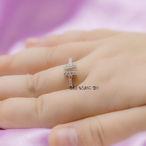 Nhẫn Bạc Trẻ Em Mẫu Nhẫn Đính Đá Mở N2409040023
