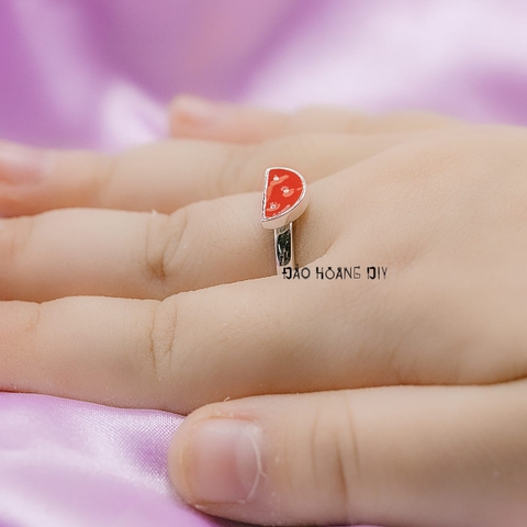 Nhẫn Bạc Trẻ Em Miếng Dưa Hấu Xinh Xắn Free Size N2412070012