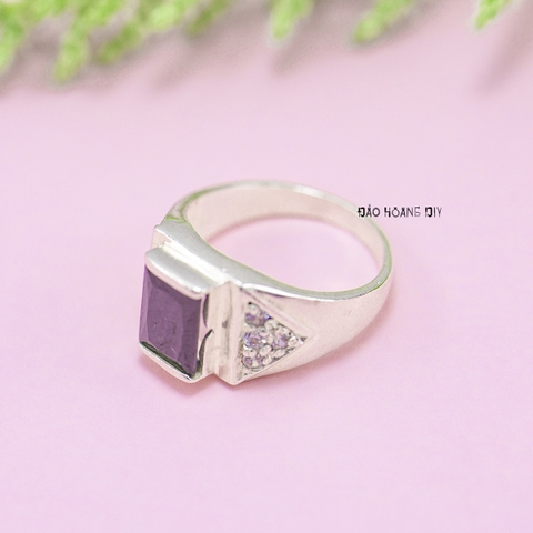 Nhẫn Bạc Trẻ Em Bé Trai Đá Màu Đen N2409040078