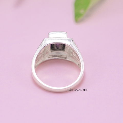 Nhẫn Bạc Trẻ Em Bé Trai Đá Màu Đen N2409040078