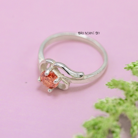 Nhẫn Bạc Trẻ Em Gắn Đá Màu Cam N2409040062