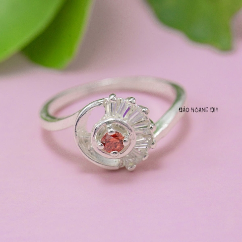 Nhẫn Bạc Nữ Phong Thủy Đá Cam N2409040109