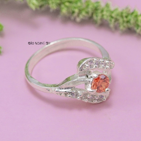 Nhẫn Bạc Nữ Phong Thủy Đá Cam N2409040110