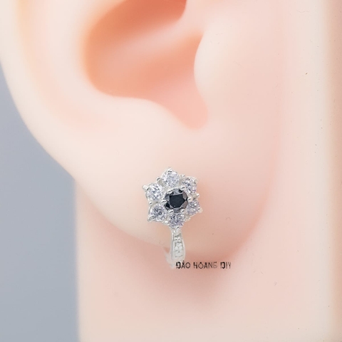 Bông Tai Bạc Nữ Kiểu Bật Bông Hoa 6 Cánh Nhỏ Xinh H2410210007