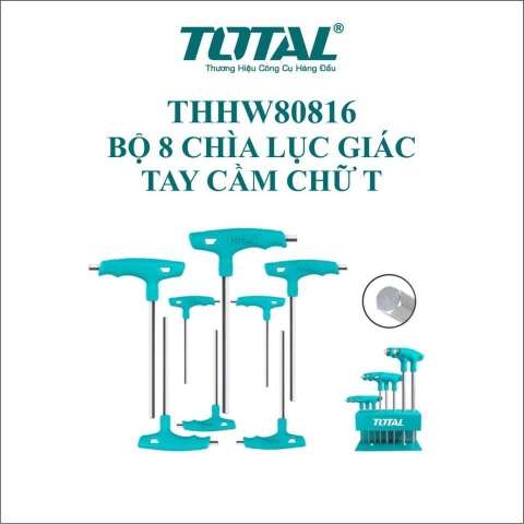 Bộ 8 chìa lục giác bông  tay cầm chữ T - THHW80816