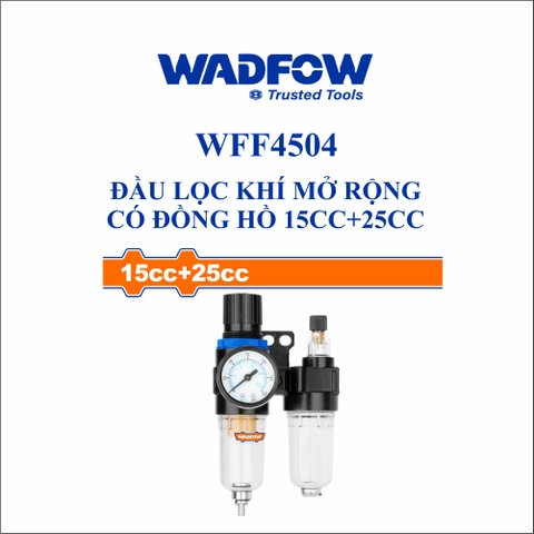 Đầu lọc khí mở rộng có đồng hồ 15cc+25cc  wadfow WFF4504