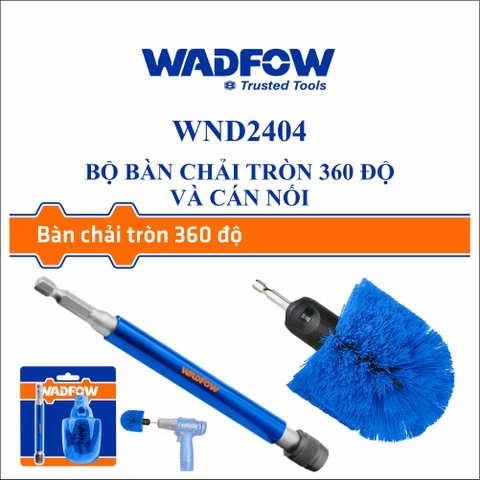 Bộ bàn chải tròn 360 độ và cán nối  wadfow WND2404