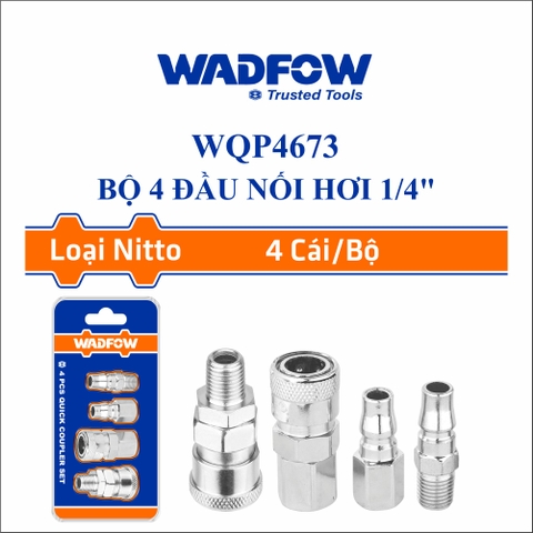 Bộ 4 đầu nối hơi 1/4