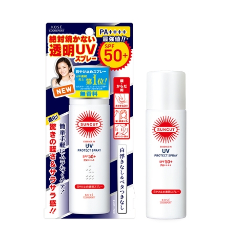 Kem chống nắng Nhật Bản dạng xịt của Kose Cosmeport Suncut UV Protect Spray SPF50+