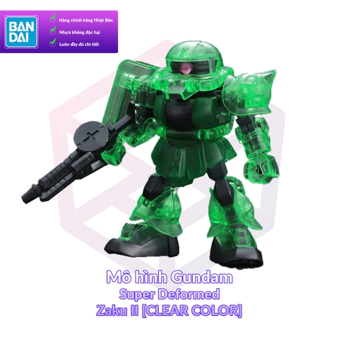 Mô hình Gundam P-Bandai SD CS Zaku II (Cross Silhouette Frame Ver) [Clear Color] MS Gundam [GDB] [BSD]