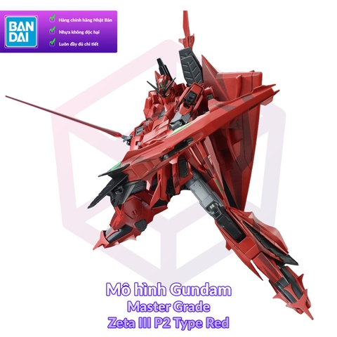 Mô Hình Gundam P-Bandai MG Zeta Gundam III P2 Type Red Zeta 1/100 Gundam Evolve [GDB] [BMG]