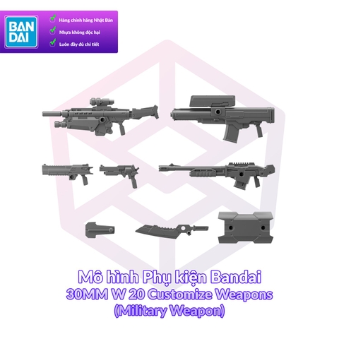 Mô hình Phụ kiện Bandai 30MM W 20 Customize Weapons (Military Weapon) [GDB] [30MM]