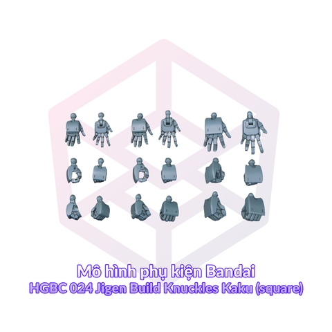 Mô hình phụ kiện Bandai HGBC 024 Jigen Build Knuckles Kaku (square) 1/144 [GDB] [BHG]