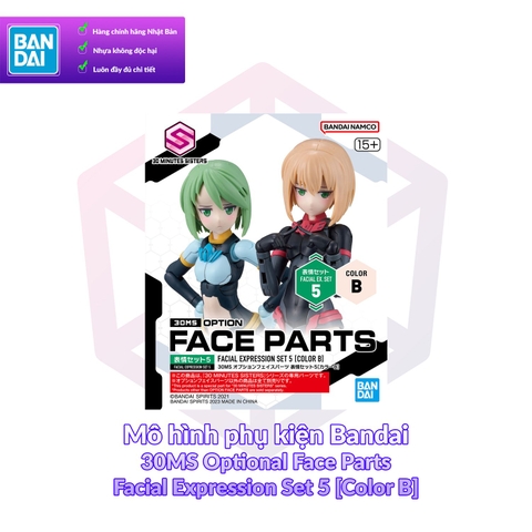 Mô hình phụ kiện Bandai 30MS Optional Face Parts Facial Expression Set 5 [Color B] [GDB] [30MS]