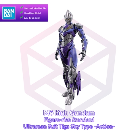 Mô Hình Bandai Figure-rise Standard Ultraman Suit Tiga Sky Type -Action- [FRS]