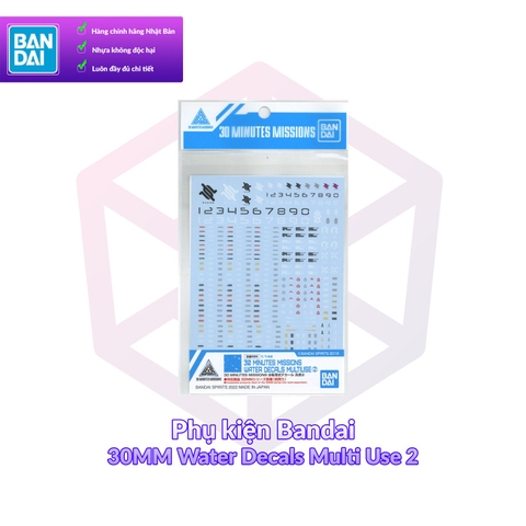 Phụ kiện Bandai 30MM Water Decals Multi Use 2 [TAM] [30MM]