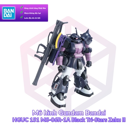 Mô hình Gundam Bandai Bandai HGUC 151 MS-06R-1A Black Tri-Stars Zaku II 1/144 [GDB] [BHG]