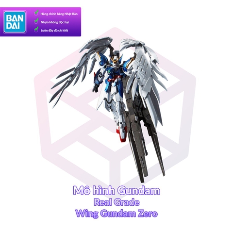 Mô Hình Gundam P-Bandai RG Wing Gundam Zero Custom EW & Drei Zwerg Buster [Titanium Finish] 1/144 Gundam W EW [GDB] [BRG]