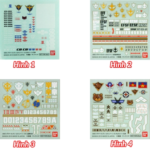 Decal mô hình Gundam Bandai Decal Campaign cho HG RG MG 1/144 1/100 - Phụ kiện [TAM]