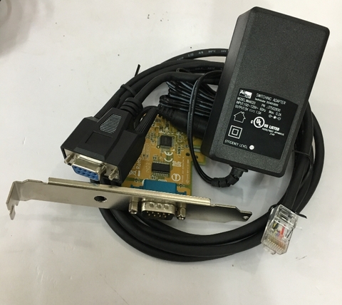 Bộ Cáp Điều Khiển Newland Barcode Scanner 3 in 1 Cable RS232 to RJ50 10Pin Adapter DC 5V Card Express to 1 Port RS232 Sunix SER6427A For Computer Desktop Length 1.8M