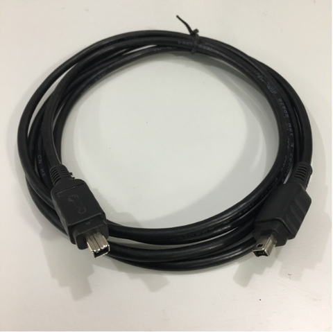 Cáp IEEE 1394a FireWire 400 Cable 4 Pin to 4 Pin E210567 AWM 2919 80C 30V Black Length 1.8M