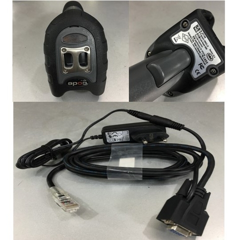 Bộ Cáp Và Sạc Máy Quét Mã Vạch CRA-C502-C298 Serial RS232 Cable Coiled 5V External Power 1.8M For Code Barcode Scanner CR950 CR900 CR1000 CR1400