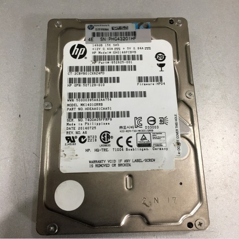 Ổ Cứng Máy Chủ HP 146GB 15000 RPM SAS 6Gbps 2.5