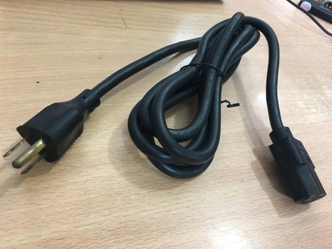 Dây Nguồn NRT EC D51289 NEMA 5-15P to C13 AC Power Cord 10A 125V 3x0.824mm 18WAG Length 1.7M