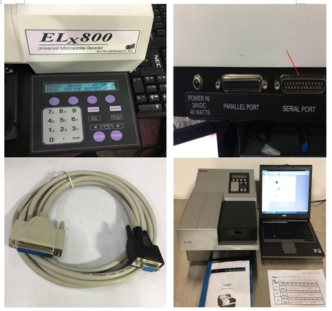 Cáp Đọc Dữ Liệu Vi Mạch BioTek Instruments ELx800 Microplate Reader Và Tải Lên Phầm Mềm Điều Khiển Trên PC Serial Cable BT75053 DB9 Female to DB25 Female Gray 3M