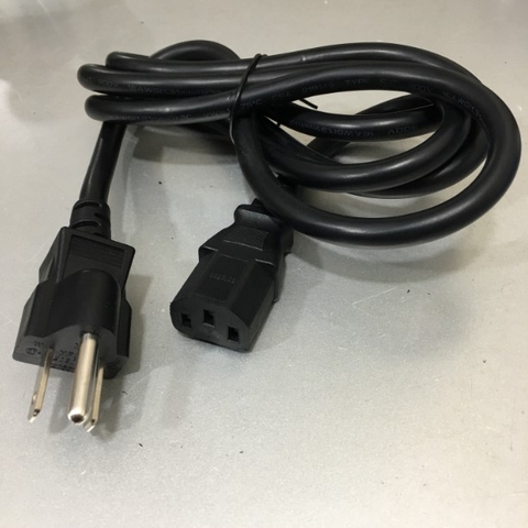 Dây Nguồn NEMA 5-15P to IEC 320 C13 AC Power Cord YAOHUA WENZHOU YP301 YP311 13A 125V 16AWG 3x1.31mm² Length 1.5M