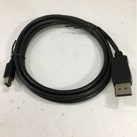 Cáp Dell 5K0GY125 Mini DisplayPort Thunderbolt Male to DisplayPort Male Adapter Cable HONRON E246588 Support Up to 4K Length 1.8M