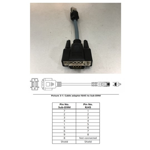 Cáp Kết Nối IXXAT 1.04.0074.01000 Cable Adapter RJ45 to Sub DB9 Male For CAN II Length 10Cm