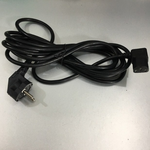Dây Nguồn DONG YANG HH04028-3005 European Schuko Power Cord CEE 7/7 to RIGHT ANGLE IEC320 C13 7A 250V 3x0.75mm² Length 4M