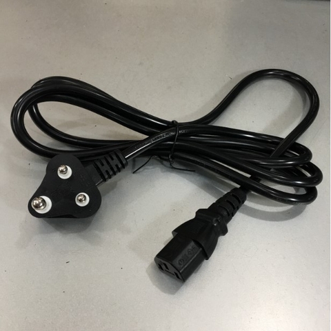 Dây Nguồn 3 Chấu Tròn Hình Trụ Tam Giác HONGLIN HL-030 HL-026 AC Power Cord India IS 1293 BS546 to IEC C13 10A 250V 3x0.75mm² 18AWG Length 1.8M