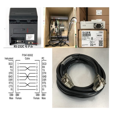 Cáp Kết Nối RS232C F1047-80002 Cable DB9 Male to Female 3M Tiêu Chuẩn Công Nhiệp For Máy In Mã Cạch SATO CT4-LX TT305 Với MITSUBISHI FX3U-232ADP-MB