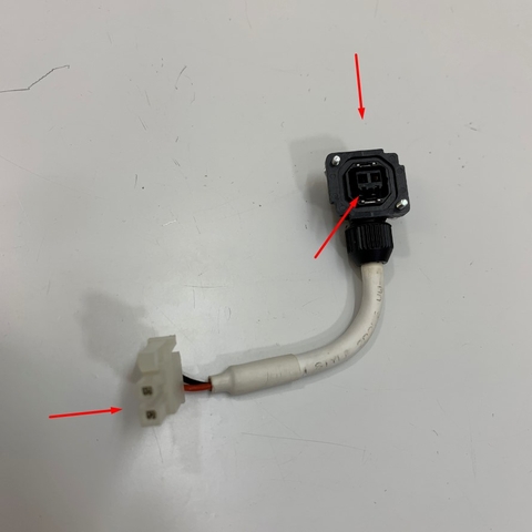 Cáp Phanh Động Cơ MR-BKS1CBL01M-A1-L Dài 10Cm Original Mitsubishi Servo Motor Connector JN4FT02SJ1 2 Pin to Molex 2 Pin Female Encoder Connector