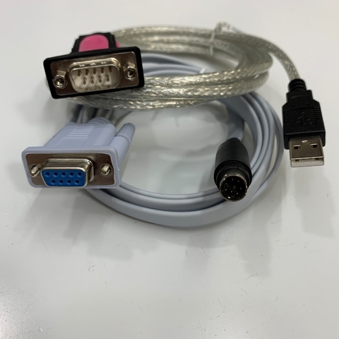 Cáp Lập Trình USB-XC 12Ft Dài 3.5M For Xinje XC1/XC2/XC3/XC5 PLC Programming Cable Communication Data Download Line USB to RS232 Adapter